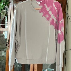Women's Joy Lab 2pc Oversized Set Pink Tie Dye Joggers Sweat Pants